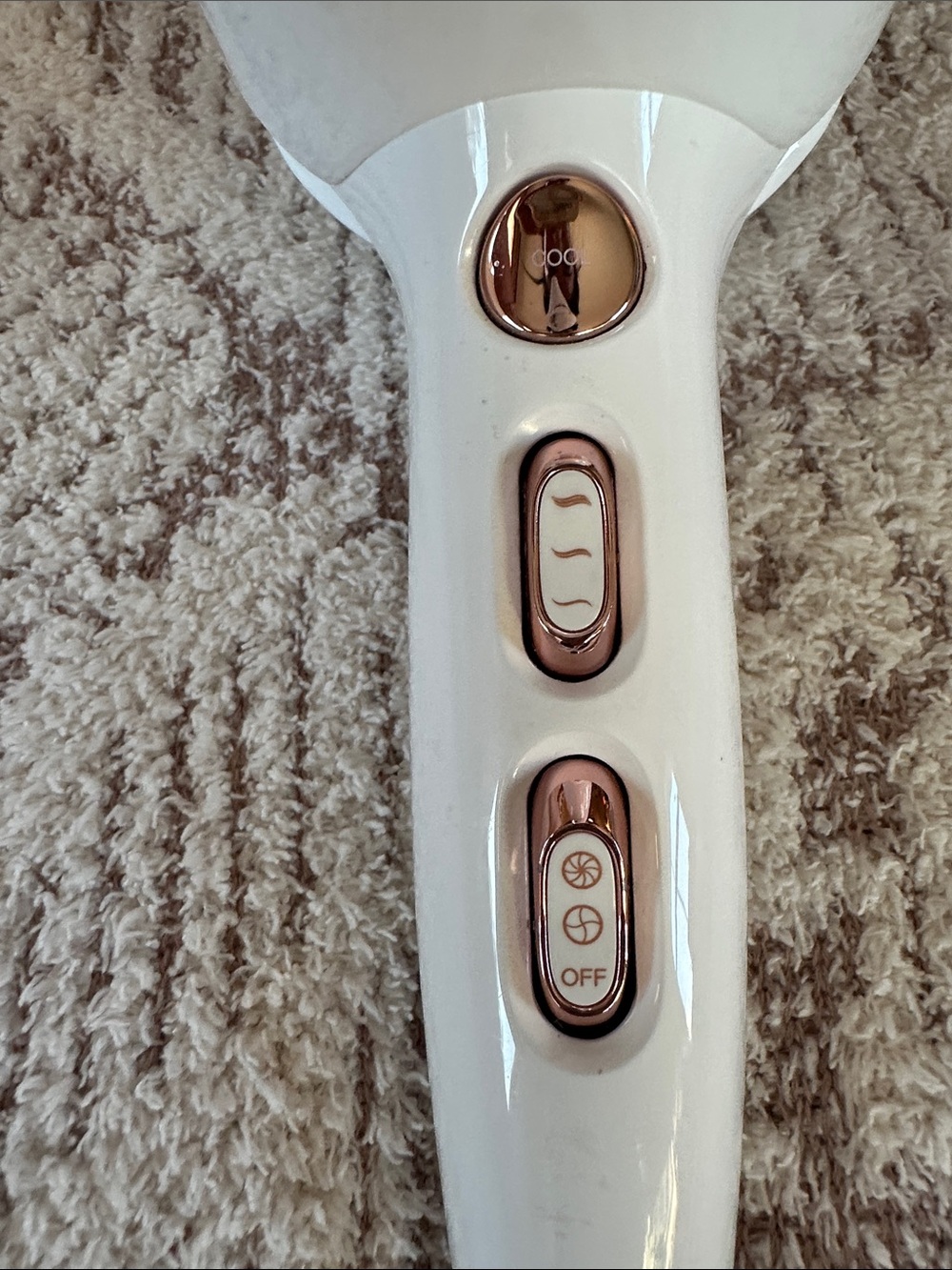 T3 Featherweight Luxe Hair Dryer White Rose Gold Blow Dryer Model 73849 EUC - Picture 3 of 8